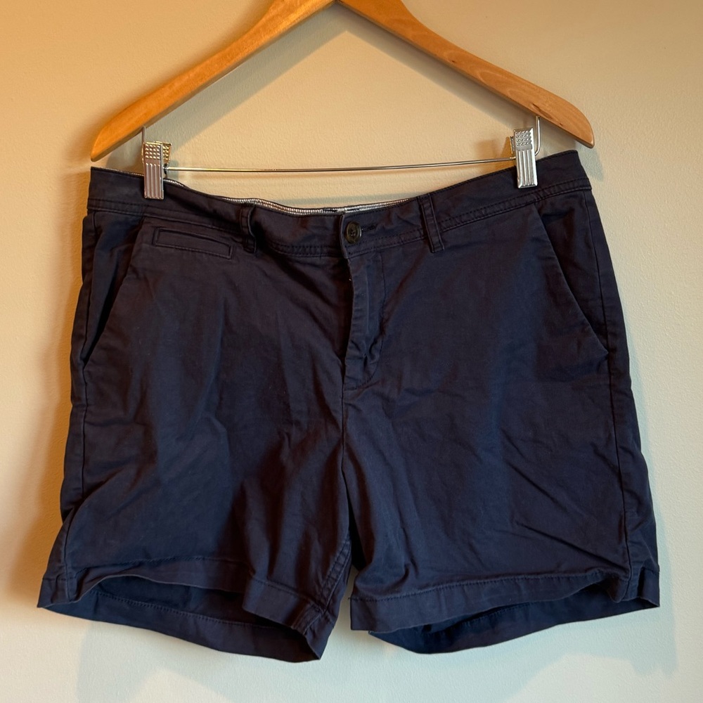 Fat Face Dark Blue Women's Bermuda Shorts Size 14‎